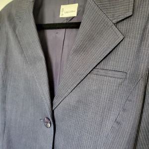 Tailored Blazer in Slate Blue Stripe, size 12